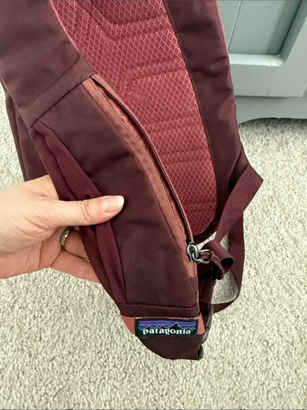 Patagonia Maroon Sling Pack with Front Straps - Picture 3 of 5